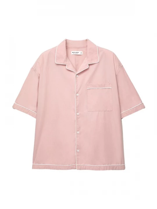 Foto van product Pull&Bear Overhemd rosa / wit
