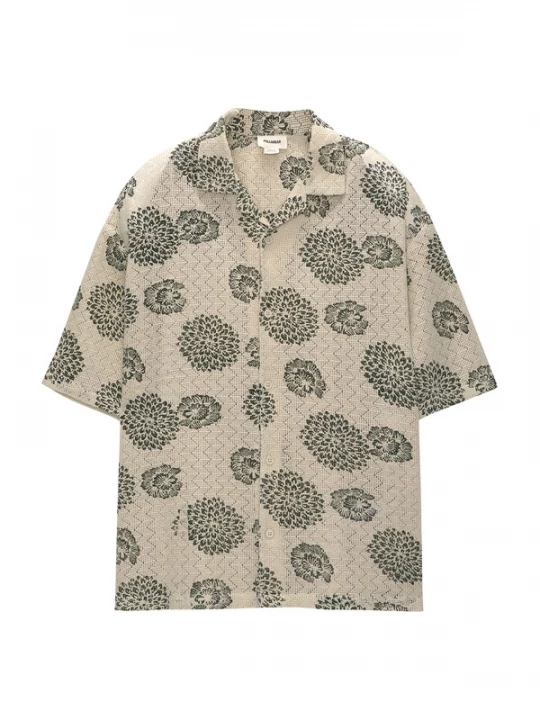 Foto van product Pull&Bear Overhemd taupe / zwart