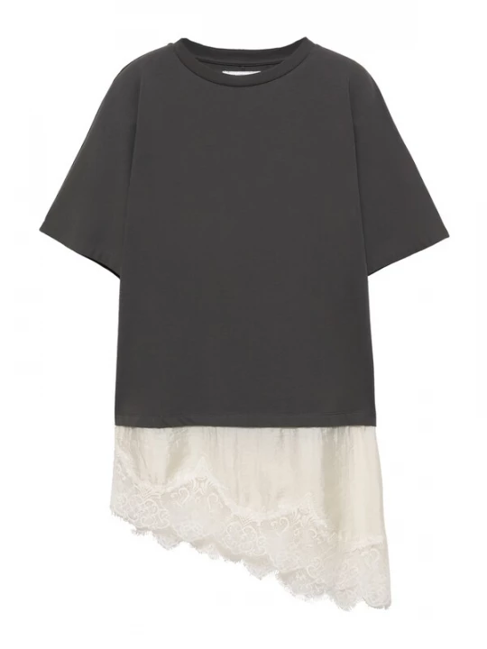 Foto van product Pull&Bear Shirt antraciet / wit