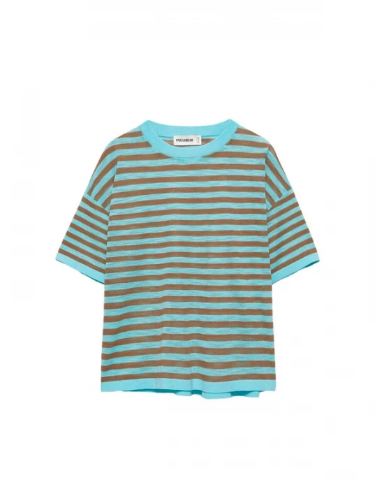 Foto van product Pull&Bear Shirt aqua / bruin