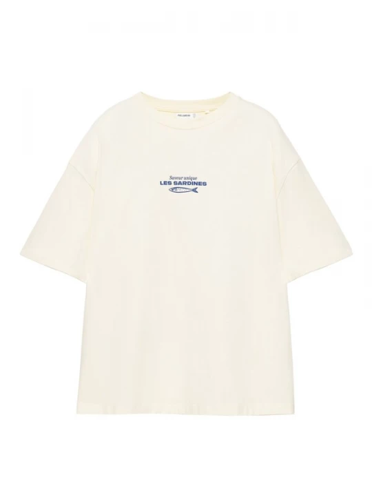Foto van product Pull&Bear Shirt donkerblauw / lichtgeel