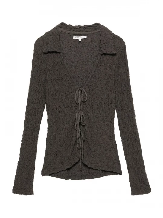 Foto van product Pull&Bear Shirt donkerbruin