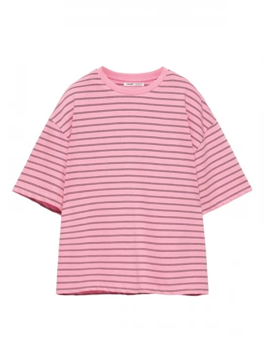 Foto van product Pull&Bear Shirt donkerbruin / pink