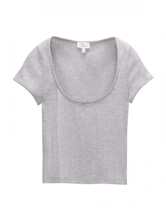 Foto van product Pull&Bear Shirt grijs gemêleerd