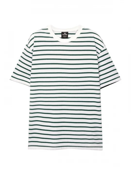 Foto van product Pull&Bear Shirt groen / wit