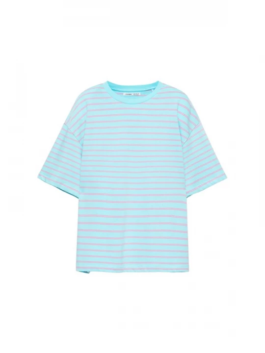 Foto van product Pull&Bear Shirt hemelsblauw / lichtroze