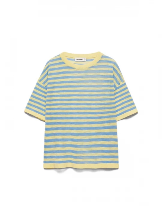 Foto van product Pull&Bear Shirt lichtblauw / geel