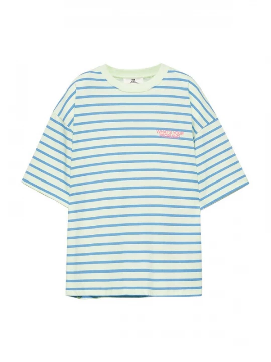 Foto van product Pull&Bear Shirt 'PACIFIC' royal blue / koningsblauw / rosa / offwhite