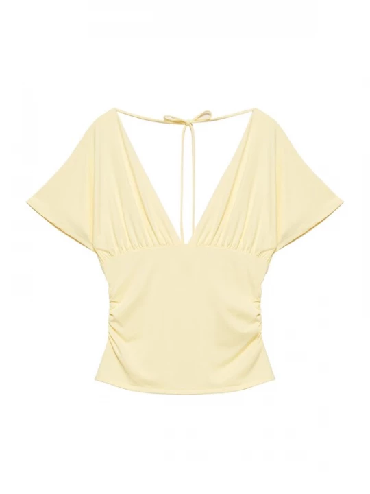 Foto van product Pull&Bear Shirt pasteelgeel