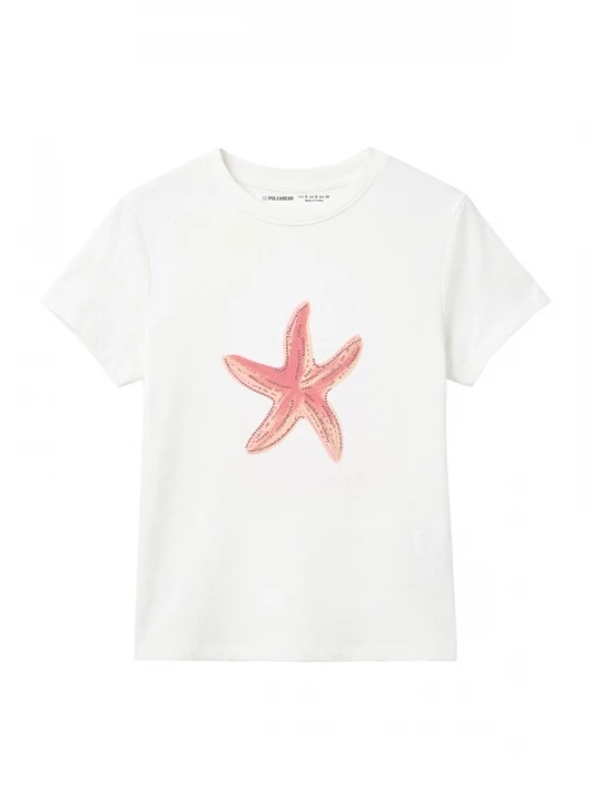 Foto van product Pull&Bear Shirt rosa / pitaja roze / poederroze / wit
