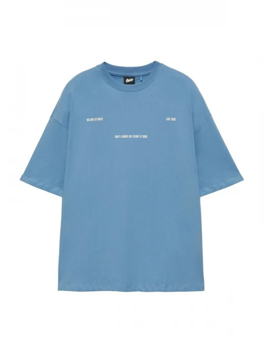 Foto van product Pull&Bear Shirt 'STWD' azuur / wit