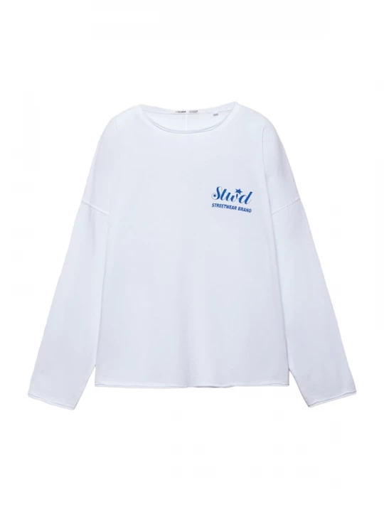 Foto van product Pull&Bear Shirt 'STWD' donkerblauw / wit