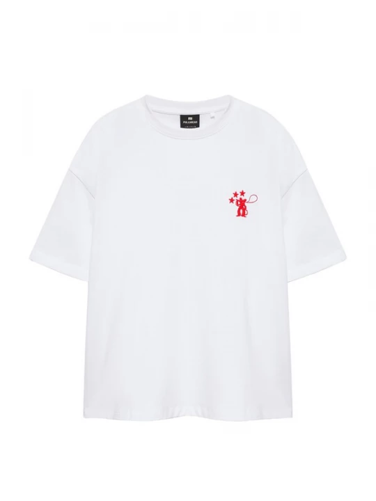 Foto van product Pull&Bear Shirt 'YEHA WORKER MAYO 26' rood / wit