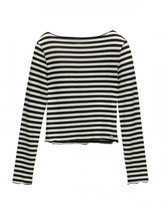 Foto van product Pull&Bear Shirt zwart / offwhite