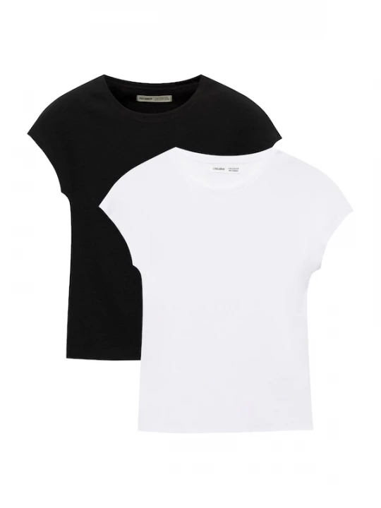 Foto van product Pull&Bear Shirt zwart / wit