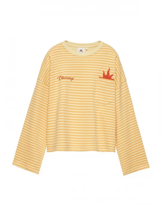 Foto van product Pull&Bear Sweatshirt 'PACIFIC' crème / safraan / vuurrood
