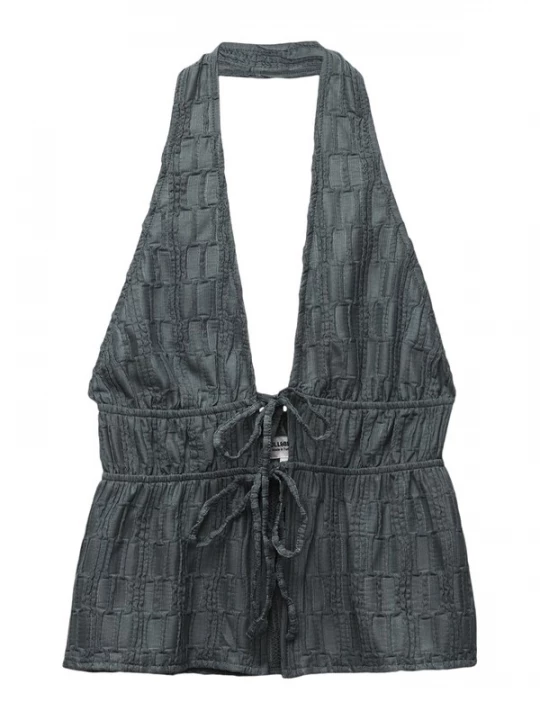 Foto van product Pull&Bear Top donkergrijs