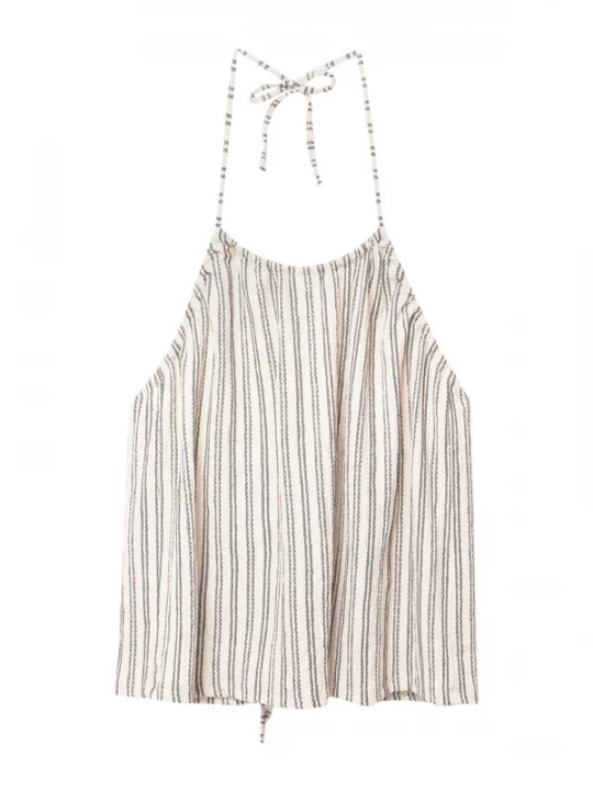 Foto van product Pull&Bear Top ecru / donkergrijs