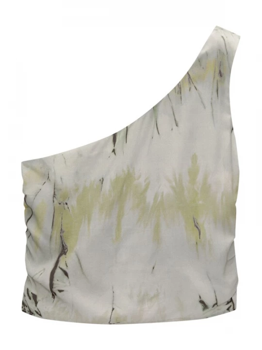 Foto van product Pull&Bear Top grijs / groen / riet / zwart