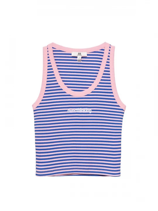 Foto van product Pull&Bear Top 'PACIFIC' blauw / rosa / wit