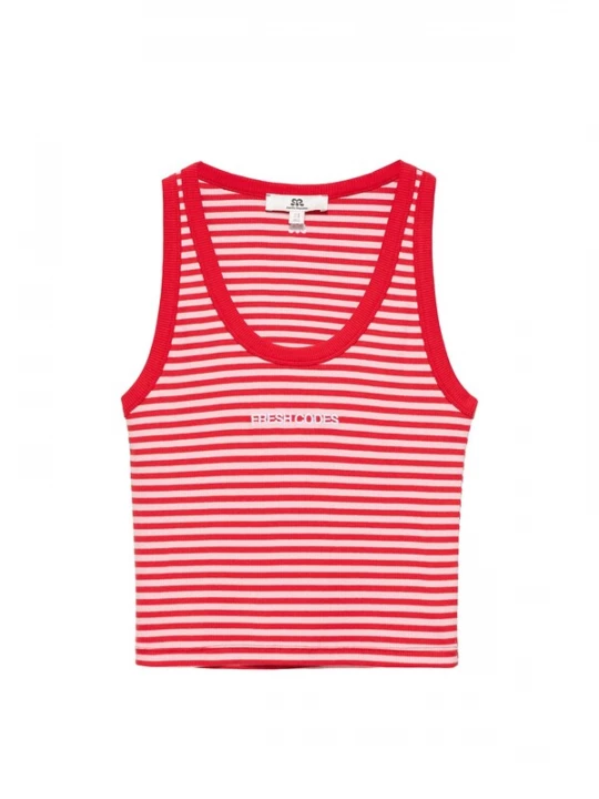 Foto van product Pull&Bear Top 'PACIFIC' rosé / rood / wit