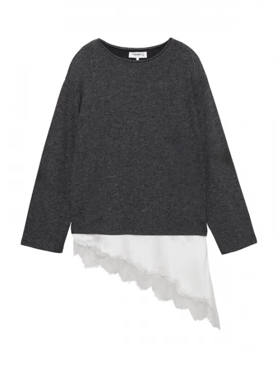 Foto van product Pull&Bear Trui donkergrijs / offwhite