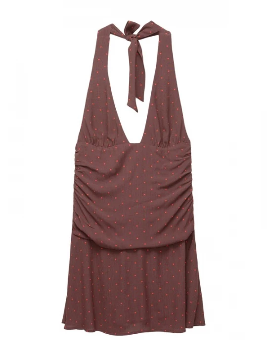 Foto van product Pull&Bear Zomerjurk chocoladebruin / rood