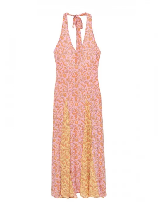 Foto van product Pull&Bear Zomerjurk geel / pastelgroen / oranje / rosa