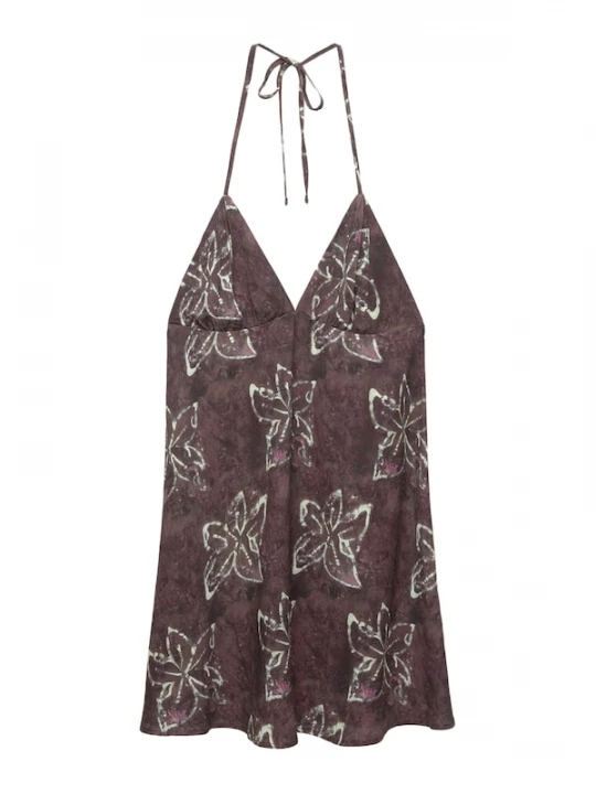 Foto van product Pull&Bear Zomerjurk lila / aubergine / offwhite