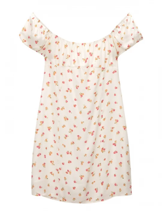 Foto van product Pull&Bear Zomerjurk olijfgroen / oranje / rood / wit