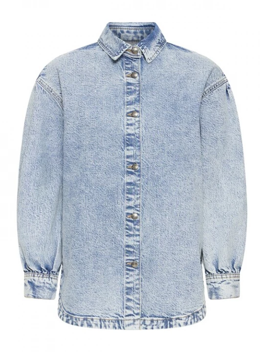 Foto van product Pulz Blouse 'Atlee' blauw denim