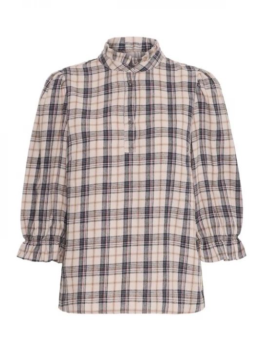Foto van product Pulz Blouse 'PZEvie' beige / camel / navy / grijs