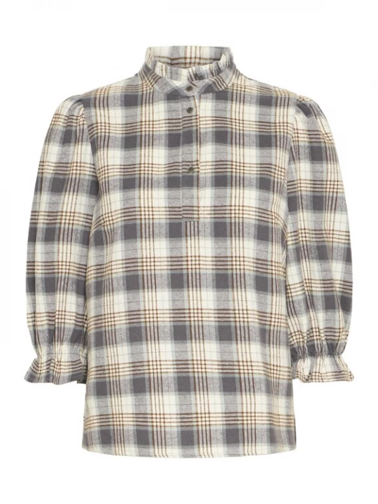 Foto van product Pulz Blouse 'PZEVIE' beige / grijs / zwart