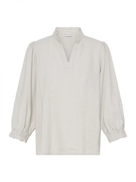 Foto van product Pulz Blouse 'Pzluca Frill' lichtgrijs