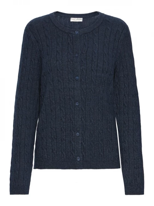 Foto van product Pulz Gebreid vest 'STEFFI' donkerblauw