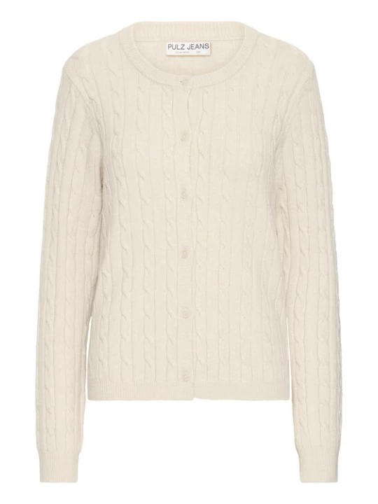 Foto van product Pulz Gebreid vest 'STEFFI' offwhite