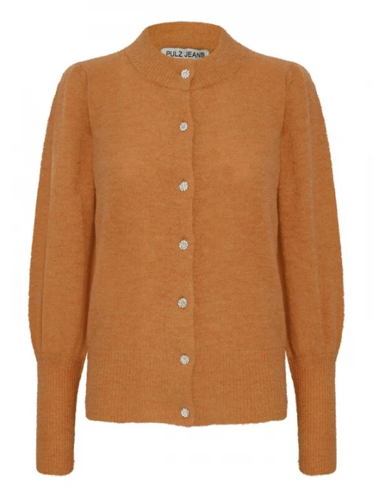 Foto van product PULZ Jeans Gebreid vest ' ASTRID ' sepia