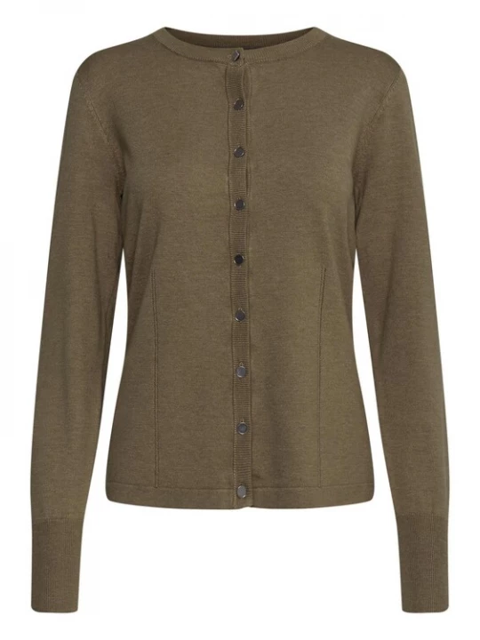 Foto van product PULZ Jeans Gebreid vest grijs gemêleerd