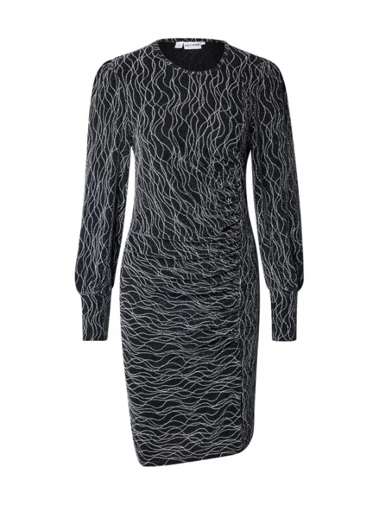 Foto van product PULZ Jeans Jurk 'HAZEL' zwart / zilver