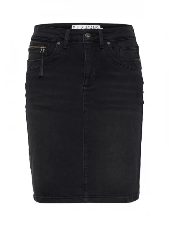 Foto van product PULZ Jeans Rok 'Karolina' black denim