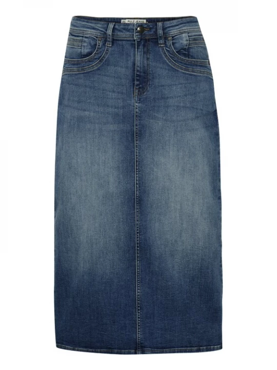Foto van product Pulz Rok 'Katja' blauw denim