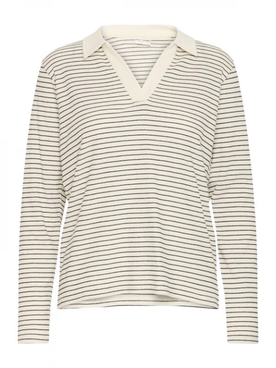 Foto van product Pulz Shirt 'PZRowan' zwart / offwhite