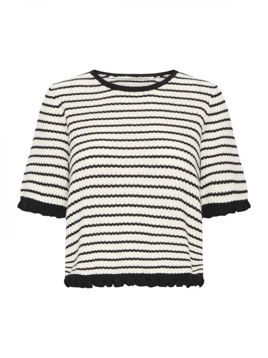 Foto van product Pulz Trui 'PZCENTA' zwart / offwhite