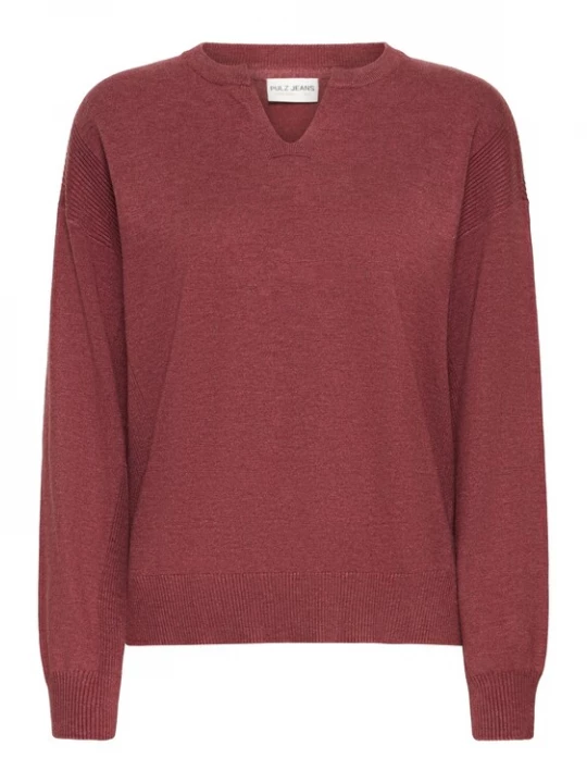 Foto van product Pulz Trui 'PZSara' rood gemêleerd