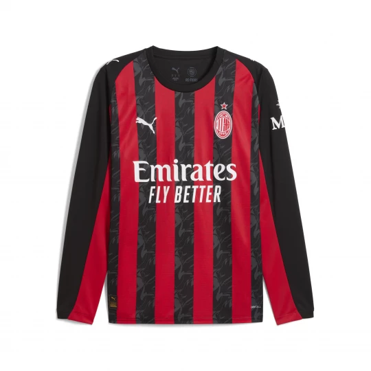 Foto van product PUMA AC Milan 25 / 26 thuisshirt met lange mouwen voor Heren, Zwart / Rood