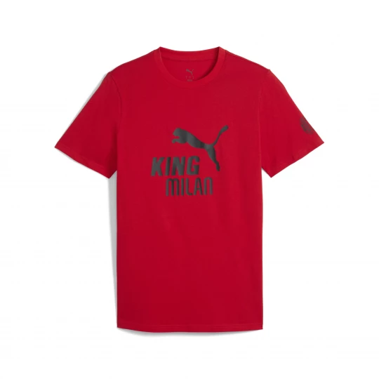 Foto van product PUMA AC Milan KING T-shirt met logo voor Heren, Zwart / Rood