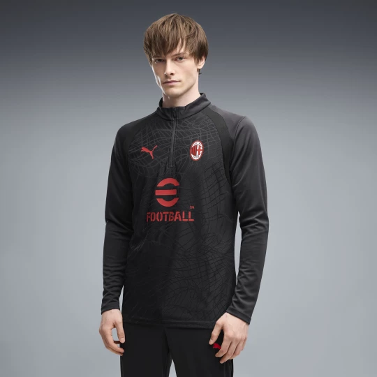 Foto van product PUMA AC Milan slimfit trainingstop met kwartrits voor Heren, Grijs
