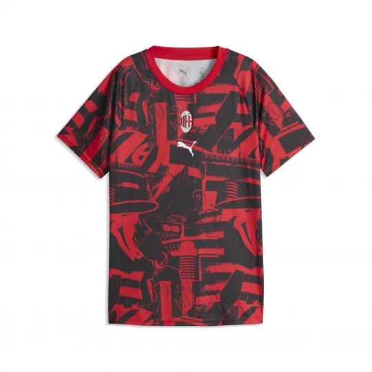 Foto van product PUMA AC Milan warming-up shirt voor Dames, Zwart / Rood