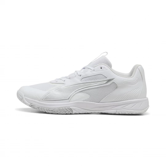 Foto van product PUMA Accelerate Pro 4 uniseks handbalschoenen, Wit / Zilver