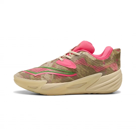 Foto van product PUMA All-Pro NITROâ¢ 2 Flau'jae uniseks basketbalschoenen, Roze / Groen
